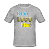 Männer Slim Fit T-Shirt von Stedman - Beispiel-Logo - Grau meliert