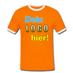 Männer Ring Shirt - Beispiel-Logo - Orange/Weiß