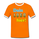 Männer Ring Shirt - Beispiel-Logo - Orange/Weiß