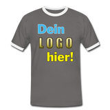 Männer Ring Shirt - Beispiel-Logo - Dunkelgrau/Weiß