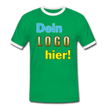 Männer Ring Shirt - Beispiel-Logo - Kelly Green/Weiß