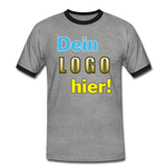 Männer Ring Shirt - Beispiel-Logo - Grau meliert/Schwarz