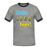 Männer Ring Shirt - Beispiel-Logo - Grau meliert/Schwarz