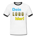 Männer Ring Shirt - Beispiel-Logo - Weiß/Schwarz