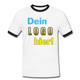 Männer Ring Shirt - Beispiel-Logo - Weiß/Schwarz