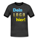 Männer Ring Shirt - Beispiel-Logo - Anthrazit/Schwarz