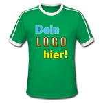 Männer Retro T-Shirt - Beispiel-Logo - Kelly Green/Weiß