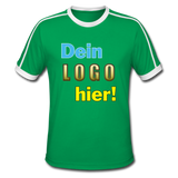 Männer Retro T-Shirt - Beispiel-Logo - Kelly Green/Weiß