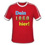 Männer Retro T-Shirt - Beispiel-Logo - Rot/Weiß