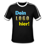 Männer Retro T-Shirt - Beispiel-Logo - Schwarz/Weiß