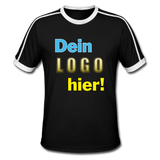 Männer Retro T-Shirt - Beispiel-Logo - Schwarz/Weiß