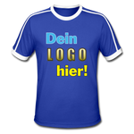 Männer Retro T-Shirt - Beispiel-Logo - Royal/Weiß