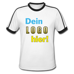 Männer Retro T-Shirt - Beispiel-Logo - Weiß/Schwarz