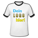 Männer Retro T-Shirt - Beispiel-Logo - Weiß/Schwarz