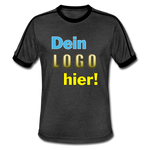 Männer Retro T-Shirt - Beispiel-Logo - Anthrazit/Schwarz