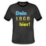 Männer Retro T-Shirt - Beispiel-Logo - Anthrazit/Schwarz