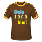 Männer Retro T-Shirt - Beispiel-Logo - Chocolate/Sun