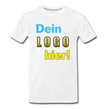 Männer Premium T-Shirt - Beispiel-Logo - Weiß