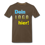 Männer Premium T-Shirt - Beispiel-Logo - Edelbraun