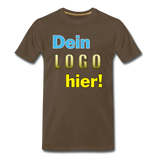 Männer Premium T-Shirt - Beispiel-Logo - Edelbraun