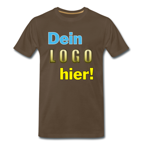 Männer Premium T-Shirt - Beispiel-Logo - Edelbraun