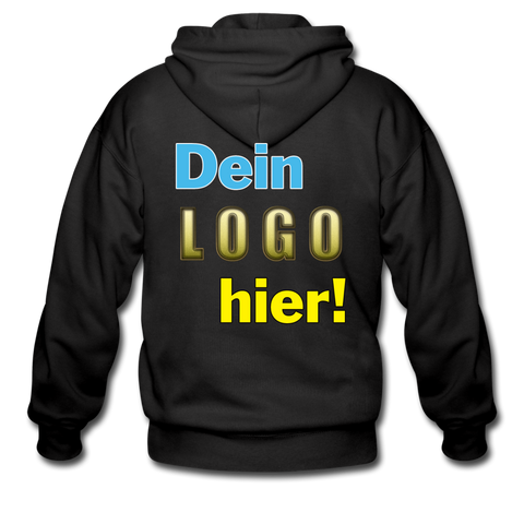 Männer Premium Kapuzenjacke - Beispiel-Logo - Schwarz