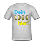 Männer Heavy T-Shirt von Gildan - Beispiel-Logo - Grau meliert