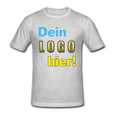 Männer Heavy T-Shirt von Gildan - Beispiel-Logo - Grau meliert