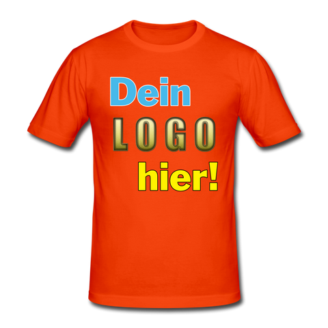 Männer Heavy T-Shirt von Gildan - Beispiel-Logo - kräftig Orange