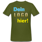 Männer Bio T-Shirt von Continental Clothing - Beispiel-Logo - Moosgrün