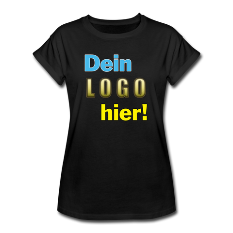 Frauen Oversize T-Shirt - Beispiel-Logo - Schwarz