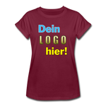 Frauen Oversize T-Shirt - Beispiel-Logo - Bordeaux