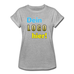 Frauen Oversize T-Shirt - Beispiel-Logo - Grau meliert