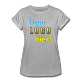 Frauen Oversize T-Shirt - Beispiel-Logo - Grau meliert