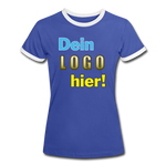 Frauen Ring T-Shirt - Beispiel-Logo - Blau/Weiß