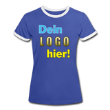 Frauen Ring T-Shirt - Beispiel-Logo - Blau/Weiß