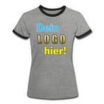 Frauen Ring T-Shirt - Beispiel-Logo - Grau meliert/Schwarz