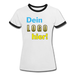 Frauen Ring T-Shirt - Beispiel-Logo - Weiß/Schwarz