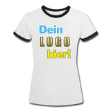 Frauen Ring T-Shirt - Beispiel-Logo - Weiß/Schwarz