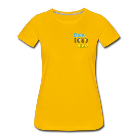 Frauen Premium T-Shirt - Beispiel-Logo - Sonnengelb