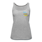 Frauen Premium Tank Top - Beispiel-Logo - Grau meliert