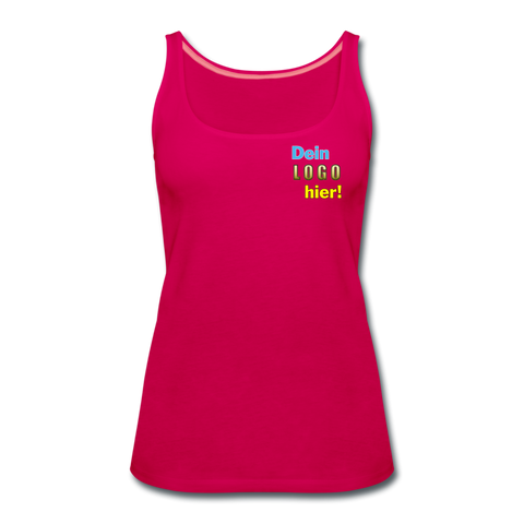 Frauen Premium Tank Top - Beispiel-Logo - dunkles Pink