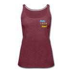 Frauen Premium Tank Top - Beispiel-Logo - Bordeauxrot meliert