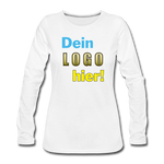 Frauen Premium Langarm Shirt - Beispiel-Logo - Weiß