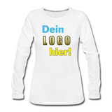 Frauen Premium Langarm Shirt - Beispiel-Logo - Weiß