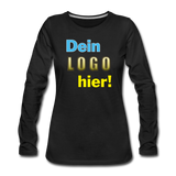 Frauen Premium Langarm Shirt - Beispiel-Logo - Schwarz