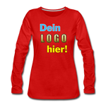 Frauen Premium Langarm Shirt - Beispiel-Logo - Rot