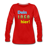 Frauen Premium Langarm Shirt - Beispiel-Logo - Rot