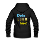 Frauen Premium Hoodie Jacke - Beispiel-Logo - Schwarz