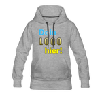 Frauen Premium Hoodie - Beispiel-Logo - Grau meliert